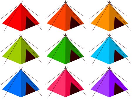 Tent illustrationの写真素材