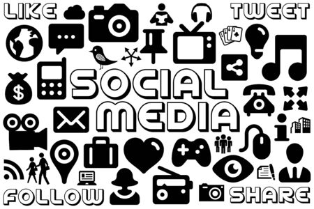 Social media illustrationの写真素材