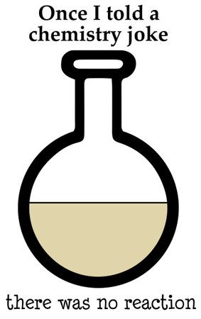 telling a chemistry joke but ending up with no reactionの写真素材