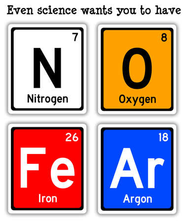 science no fear illustrationの写真素材