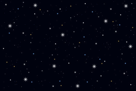 Night sky stars illustrationの写真素材