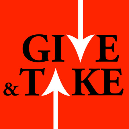 give and take illustrationの写真素材