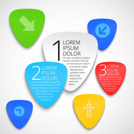 Abstract paper info graphic in a simple shape.のイラスト素材