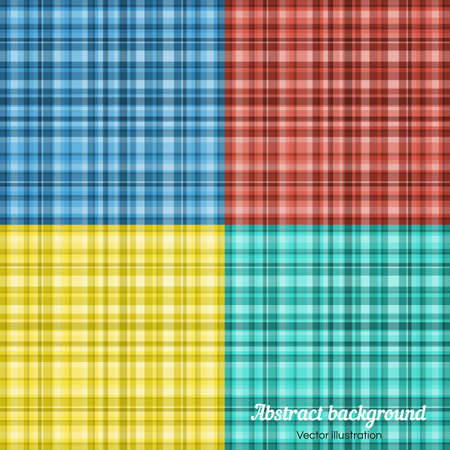 Set of colorful Plaid Pattern. Vector Plaid Patternのイラスト素材