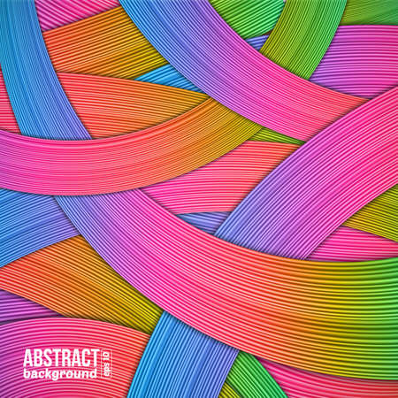 Abstract background from colorful strips. Vector illustration.のイラスト素材