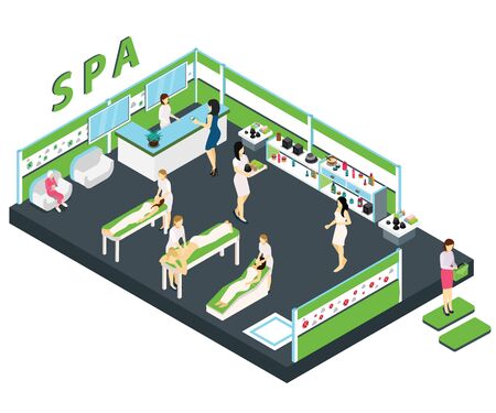 Isometric Artwork Concept of spaのイラスト素材