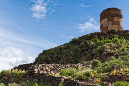 Archaelogical Complex Sillustani, Puno / Peruの写真素材