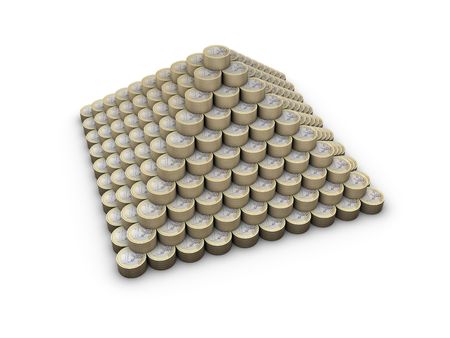 Euro coins pyramidの写真素材