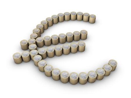 Euro coins signの写真素材