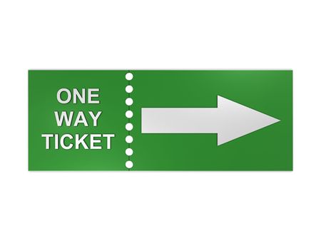 One way ticketの写真素材