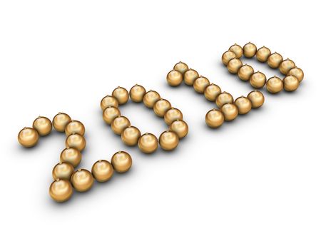 Number with golden ballsの写真素材