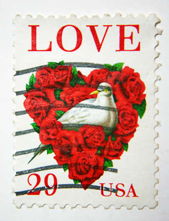 USA Postage Stamp About Loveの写真素材