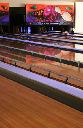 Gebze,Turkey-January 10,2011:Bowling Alley in Shopping Mall(Gebze Center)