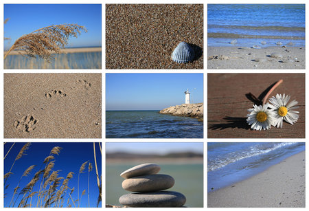 Sea And Beach Concept-Collage,Black Sea-Istanbul