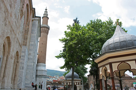 Bursa,Turkey-June 06,2013:Ulu (Grand) Mosque のeditorial素材