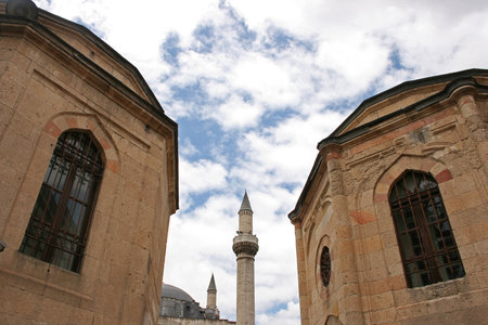 Tombs around Mevlana Museum in Konya,Turkeyのeditorial素材