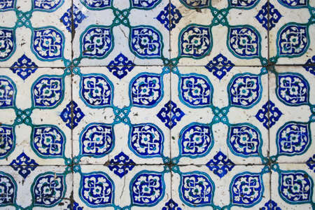 Old Wall Tiles of Yeni Mosque in Istanbulの写真素材