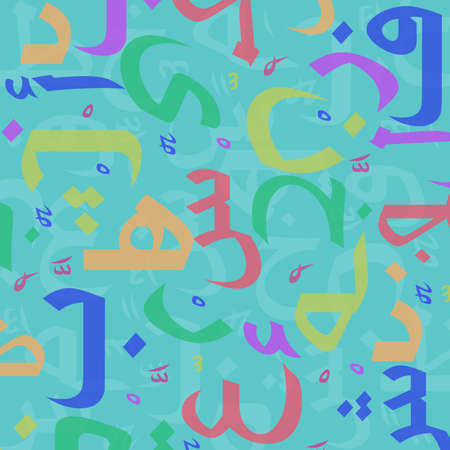 Arabic Letters Seamless Patternの写真素材