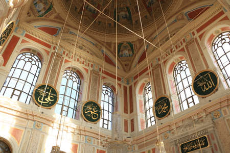 Indoor of historical Grand Mecidiye Mosque in Istanbul,Turkey.のeditorial素材