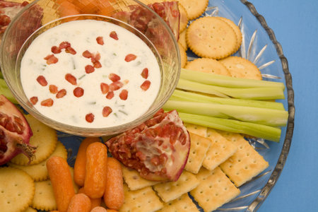 party platter with snacksの写真素材