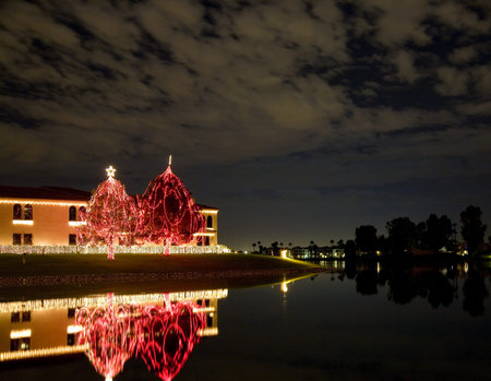 Christmas Decorations in Scottsdale Arizonaの写真素材