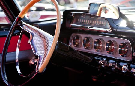 Classic Sports Car Interiorのeditorial素材