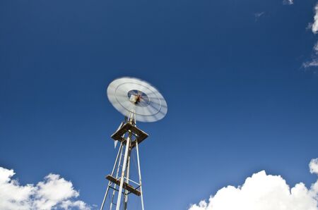 Windmill and Blue Skyの写真素材