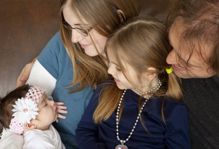 Family with New Baby