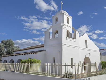 Historic Old Mission in Downtown Scottsdaleの写真素材