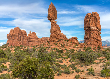 Amazing Balanced rock at Arches National Park near Moab Utah.の写真素材
