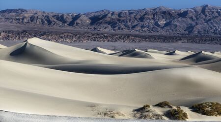 Sand dunes at Mesquite Flat at Death Valley National Park in Southern California USA.の写真素材