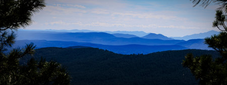 View from the Mogollon Rim on the Colorado Plateau near Payson Arizona.の写真素材