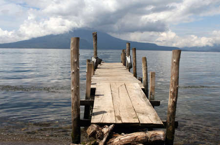 Lago Atitlan in Guatamala, Central Americaの写真素材