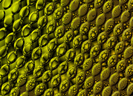 Golden Beads Fractal Background Image