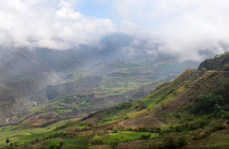 A lush valley in Ecuador