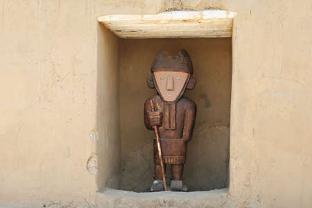 An ancient statue found at the ancient city of Chan Chan Peruの写真素材
