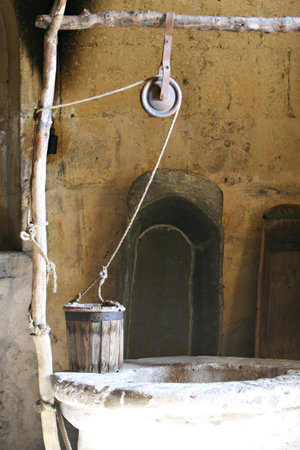 Inside the ancient Santa Catalina convent in Arequipa, Peruの写真素材