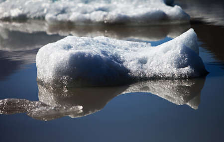 Fjallsarlon, glacier iceberg lagoon in Vatnajokull National Park, Icelandの写真素材
