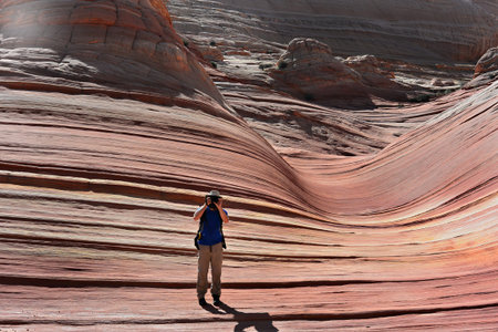Unique sandstone formations on the border of Arizona and Utah in the United States