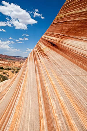 Unique sandstone formations on the border of Arizona and Utah in the United Statesの写真素材
