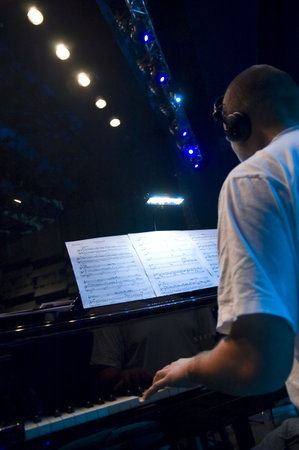 Hands of a piano player