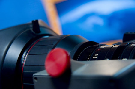 Close up of a lens - aperture scale