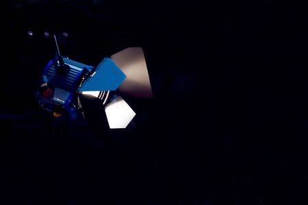 Stage lights in professional TV studioの写真素材