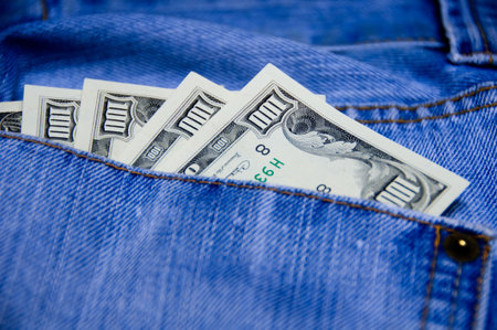 Money in the pocket of jeans