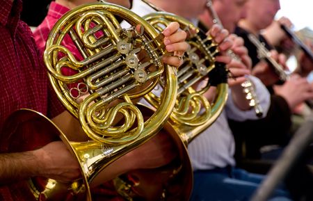 Horn playerの写真素材