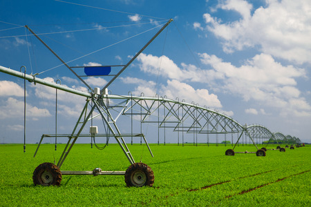Modern agricultural irrigation systemの写真素材