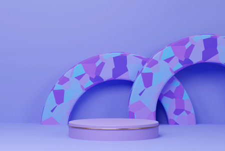 3d rendering podium background illustrationの写真素材