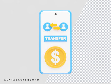 Vector illustration of a smartphone with a symbol of dollar and people.のイラスト素材