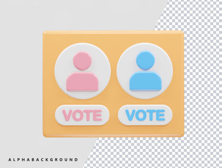Voting icon. Vector illustration. Eps 10. Isolated on white background.のイラスト素材