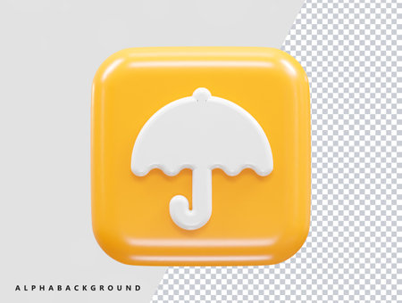 Realistic Detailed 3d Umbrella Icon. Vector Illustrationのイラスト素材